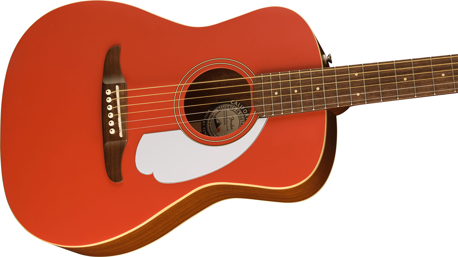 Fender Malibu Player 2023 Parlor Epicea Sapele Wal - Fiesta Red - Electro acoustic guitar - Variation 2