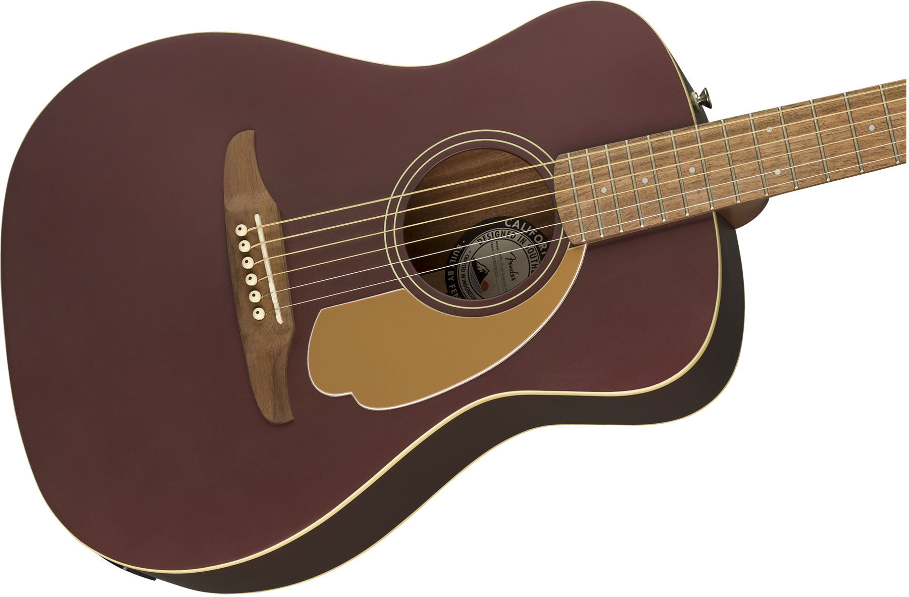 Fender Malibu Player Concert Epicea Acajou Wal - Burgundy Satin - Electro acoustic guitar - Variation 1