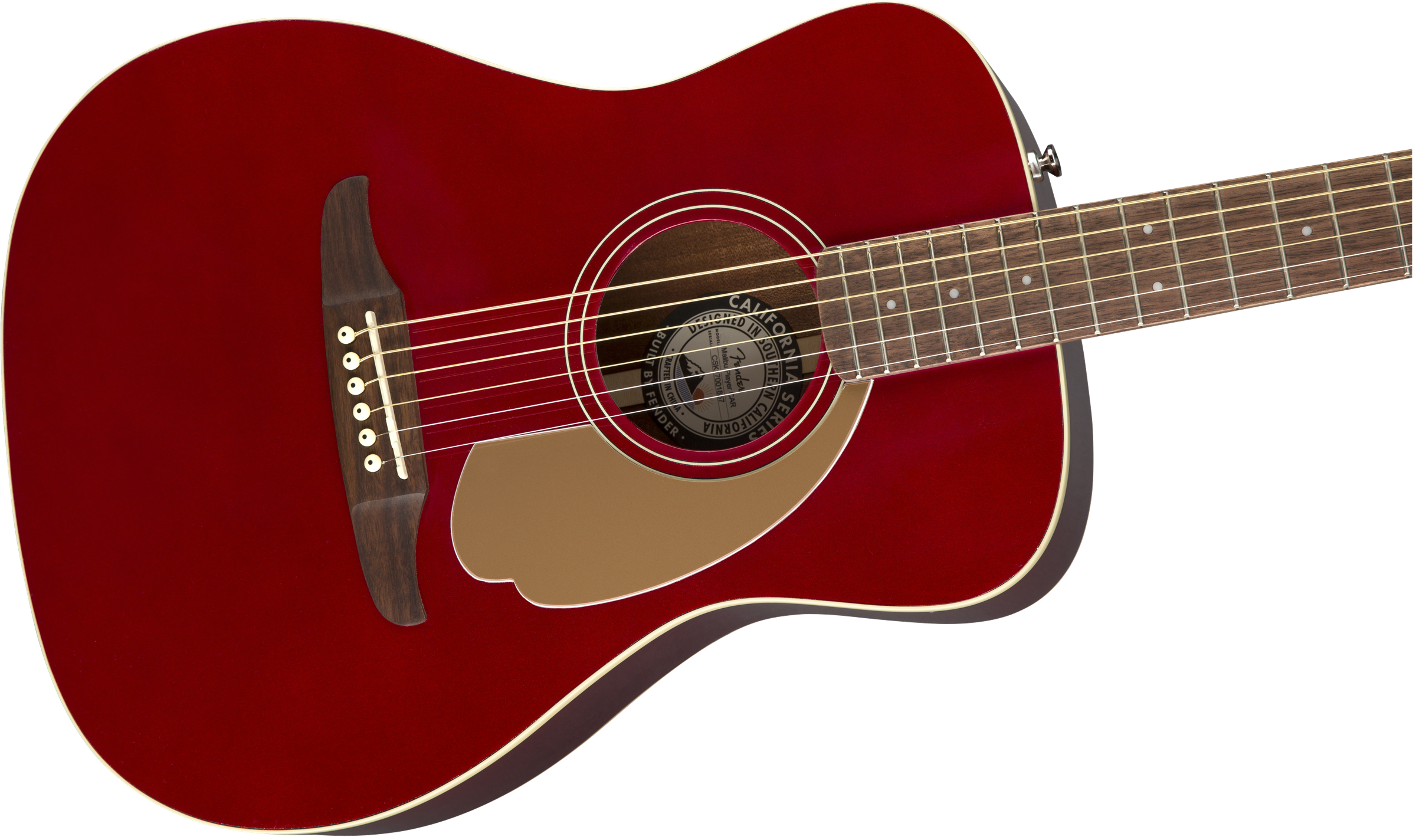 Fender Malibu Player - Candy Apple Red - Acoustic guitar & electro - Variation 2
