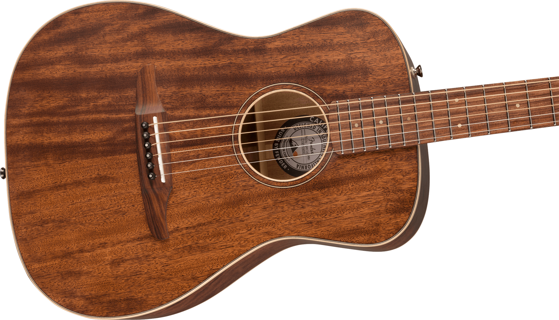 Fender Malibu Special California Concert Tout Acajou Pf +housse - Natural Satin - Electro acoustic guitar - Variation 2