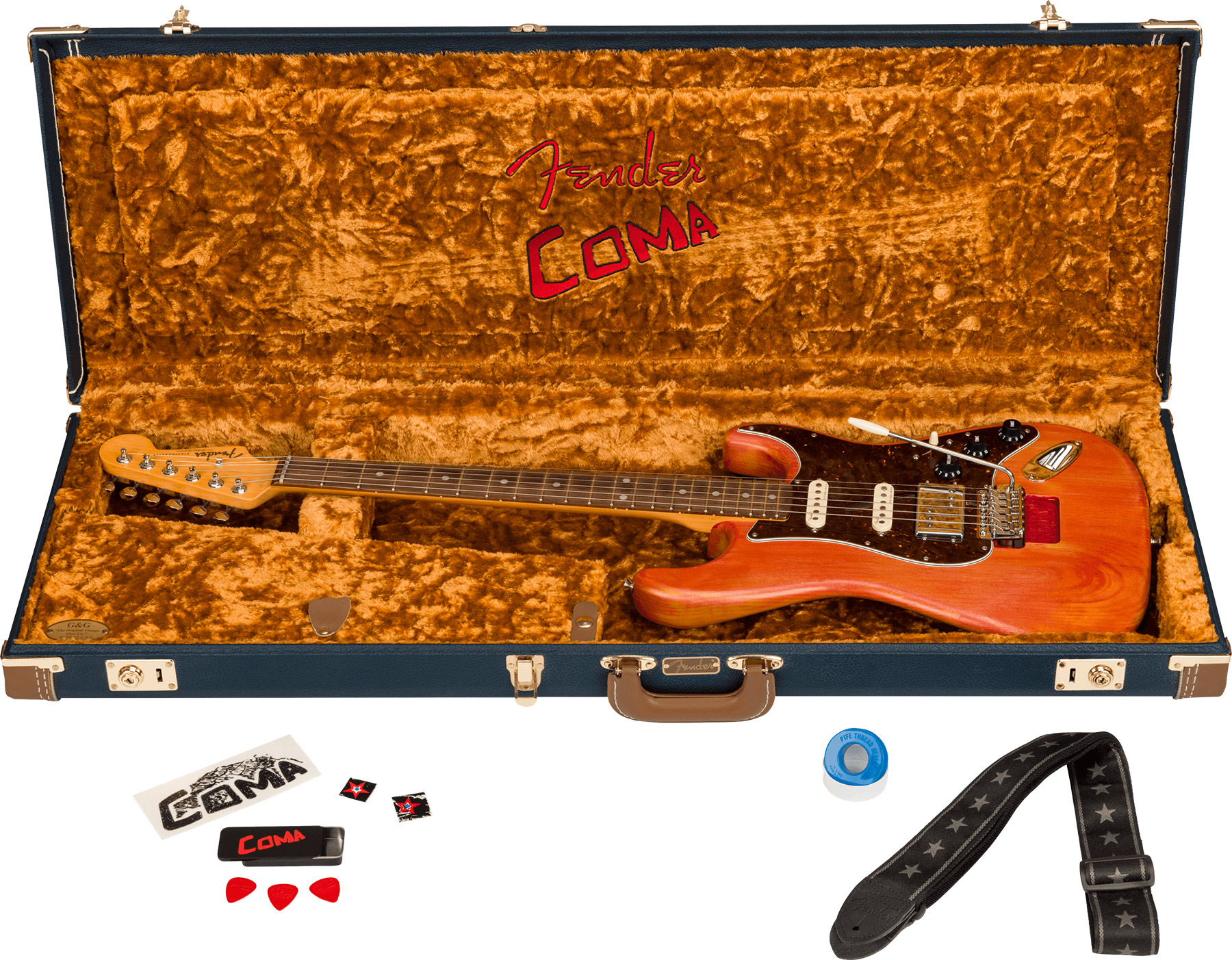 Fender Michael Landau Strat Coma Stories Usa Signature Hss Trem Rw - Coma Red - Str shape electric guitar - Variation 4