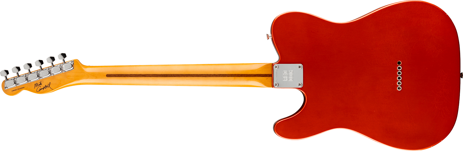 Fender Mike Campbell Tele Red Dog Stories Usa Signature Shh Trem Mn - Red Dog Red - Tel shape electric guitar - Variation 1