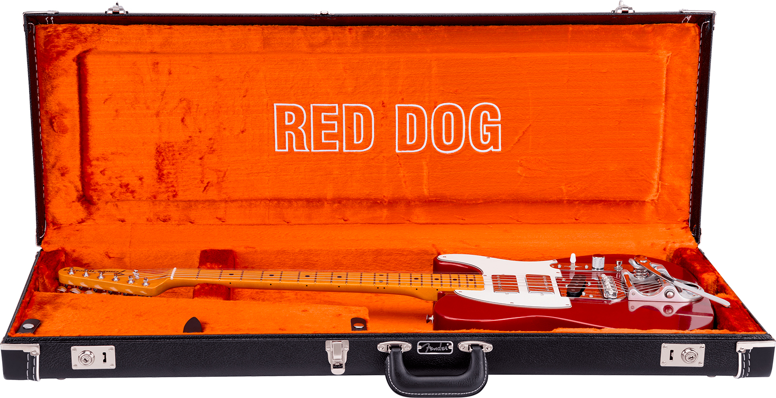 Fender Mike Campbell Tele Red Dog Stories Usa Signature Shh Trem Mn - Red Dog Red - Tel shape electric guitar - Variation 5