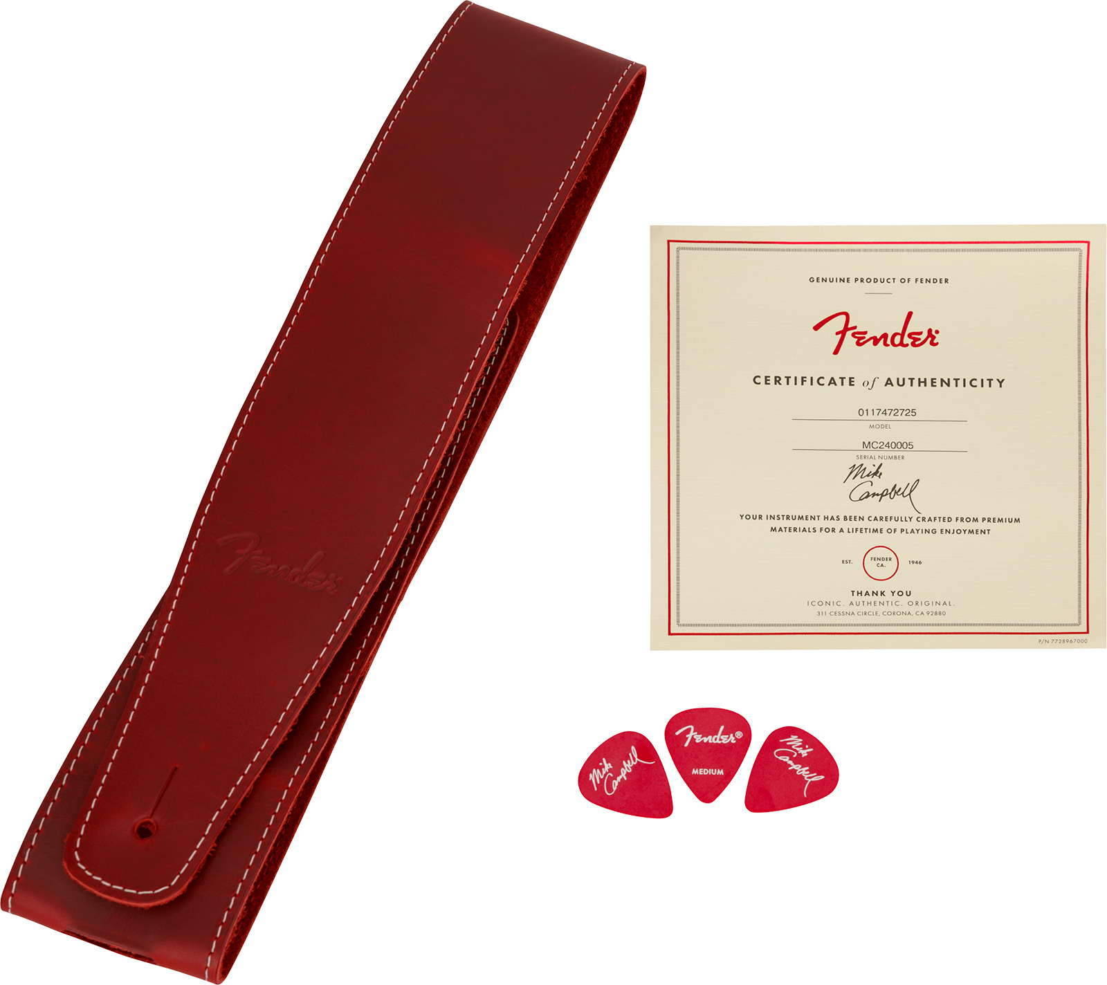Fender Mike Campbell Tele Red Dog Stories Usa Signature Shh Trem Mn - Red Dog Red - Tel shape electric guitar - Variation 6