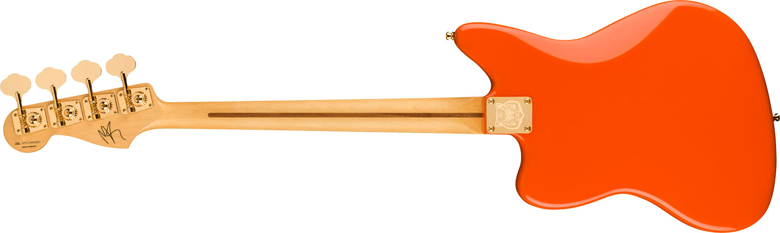 Fender Mike Kerr Jaguar Ltd Mex Signature Rw - Tiger's Blood Orange - Solid body electric bass - Variation 1