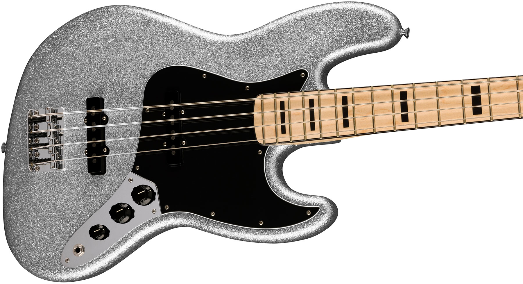 Fender Mikey Way Jazz Bass Ltd Signature Mex Mn - Silver Sparkle - Solid body electric bass - Variation 2