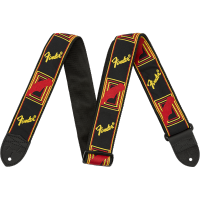 Monogrammed Strap Black/Yellow/Red