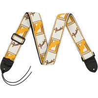 Monogrammed Strap White/Brown/Yellow