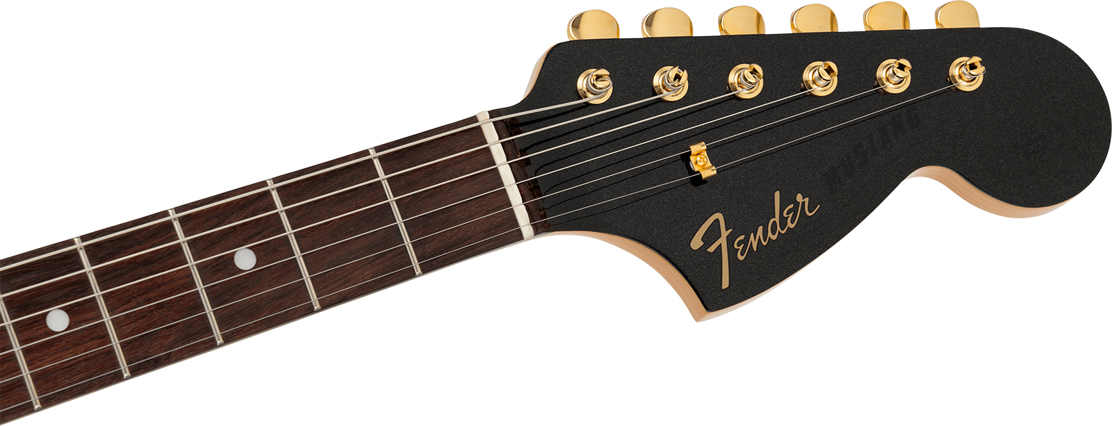 Fender Mustang 60s Traditional Mij Ltd Jap Shsc 2s Trem Rw - Black Pearl - Retro rock electric guitar - Variation 3