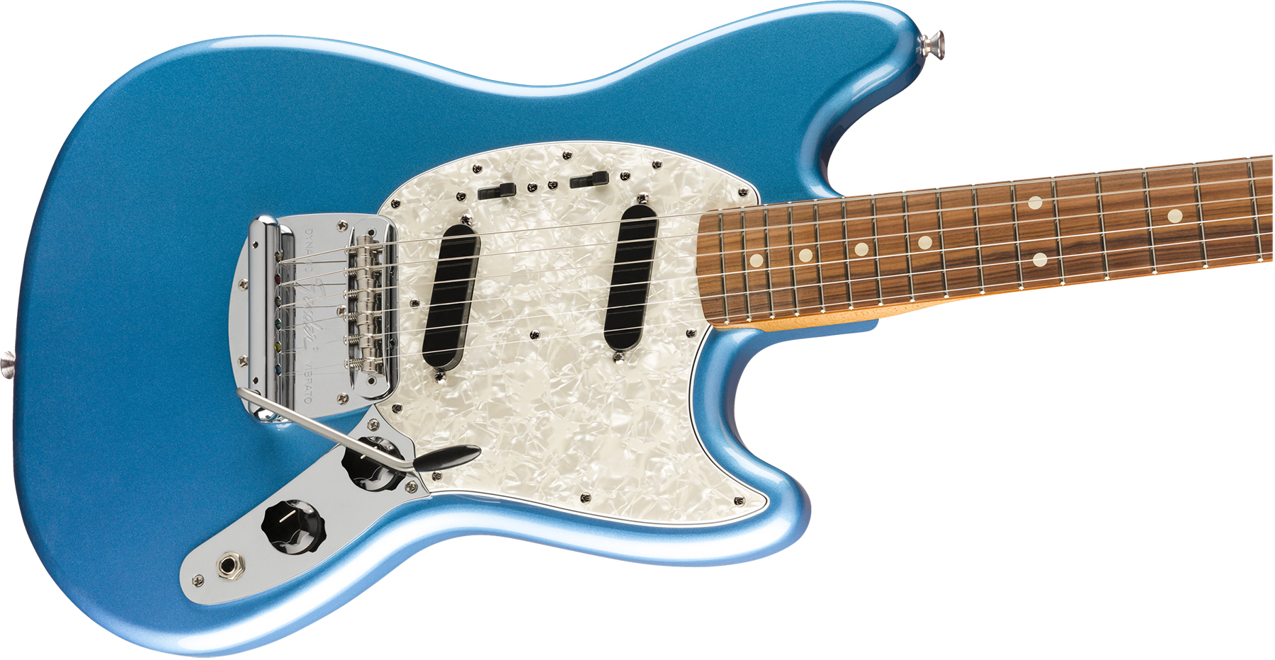 Fender Mustang 60s Vintera Vintage Mex Pf - Lake Placid Blue - Retro rock electric guitar - Variation 2