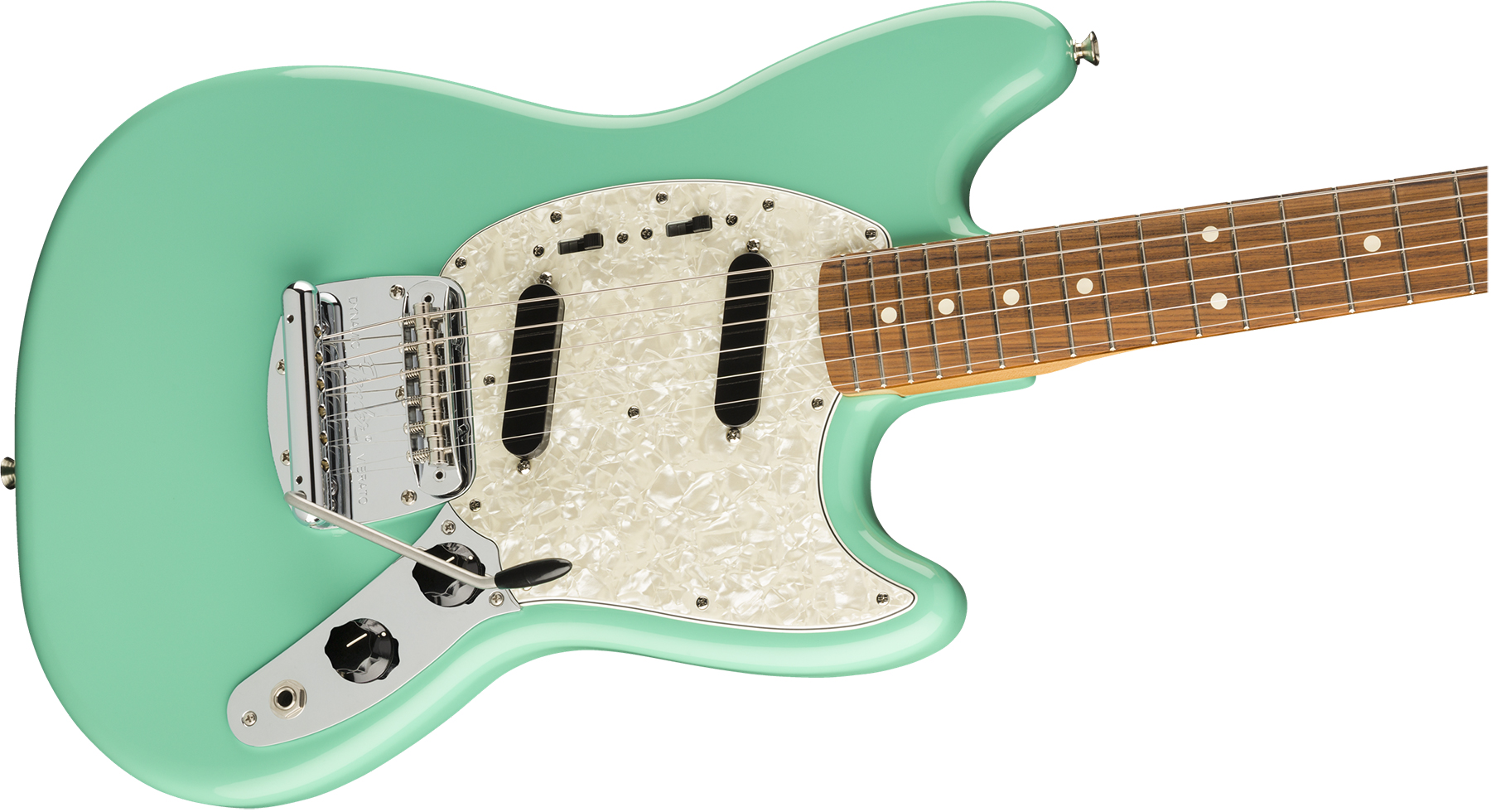 Fender Mustang 60s Vintera Vintage Mex Pf - Seafoam Green - Retro rock electric guitar - Variation 2