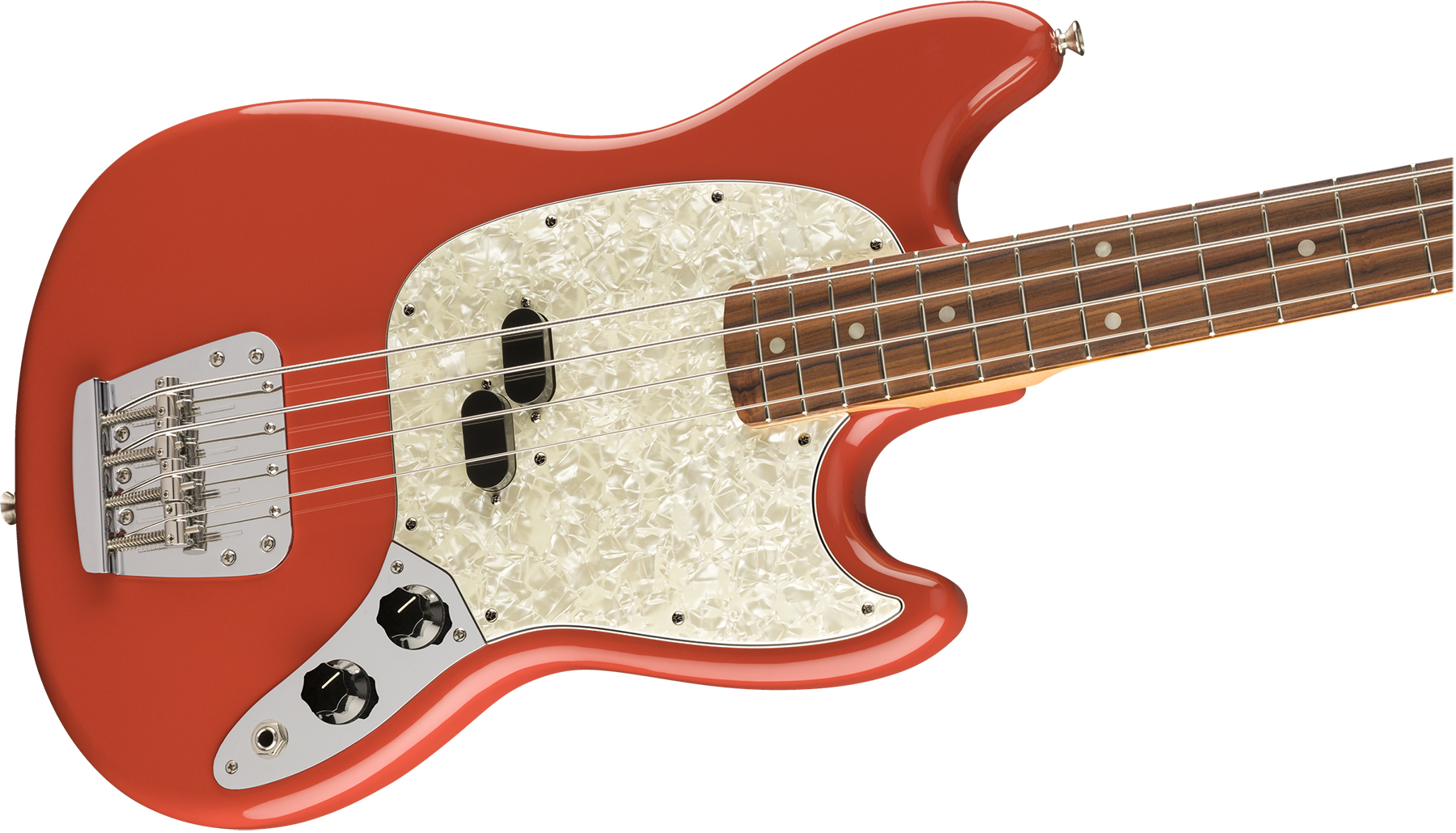 Fender Mustang Bass 60s Vintera Vintage Mex Pf - Fiesta Red - Electric bass for kids - Variation 2