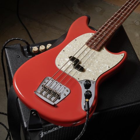 Fender Mustang Bass 60s Vintera Vintage Mex Pf - Fiesta Red - Electric bass for kids - Variation 5