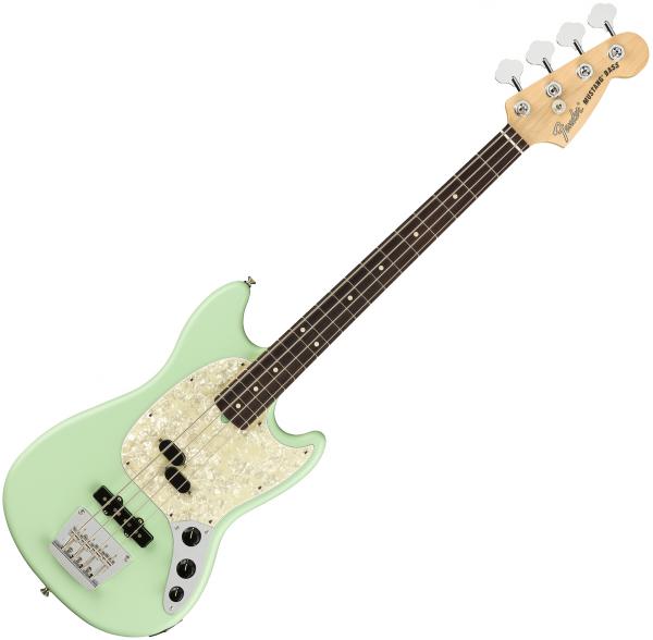 Electric bass for kids Fender American Performer Mustang Bass (USA, RW) - Satin surf green