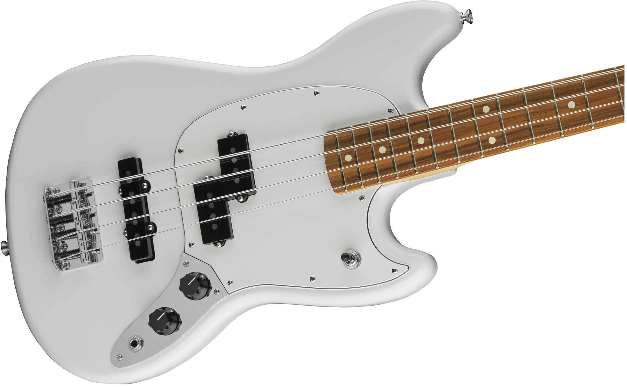 Fender Mustang Bass Pj Mex Pf - Olympic White - Electric bass for kids - Variation 2