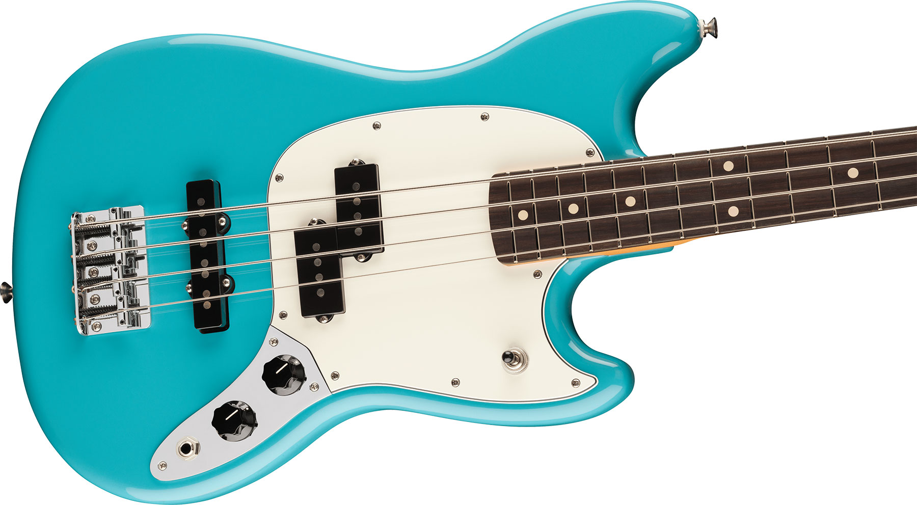 Fender Mustang Bass Pj Player Ii Mex Rw - Aquatone Blue - Solid body electric bass - Variation 2