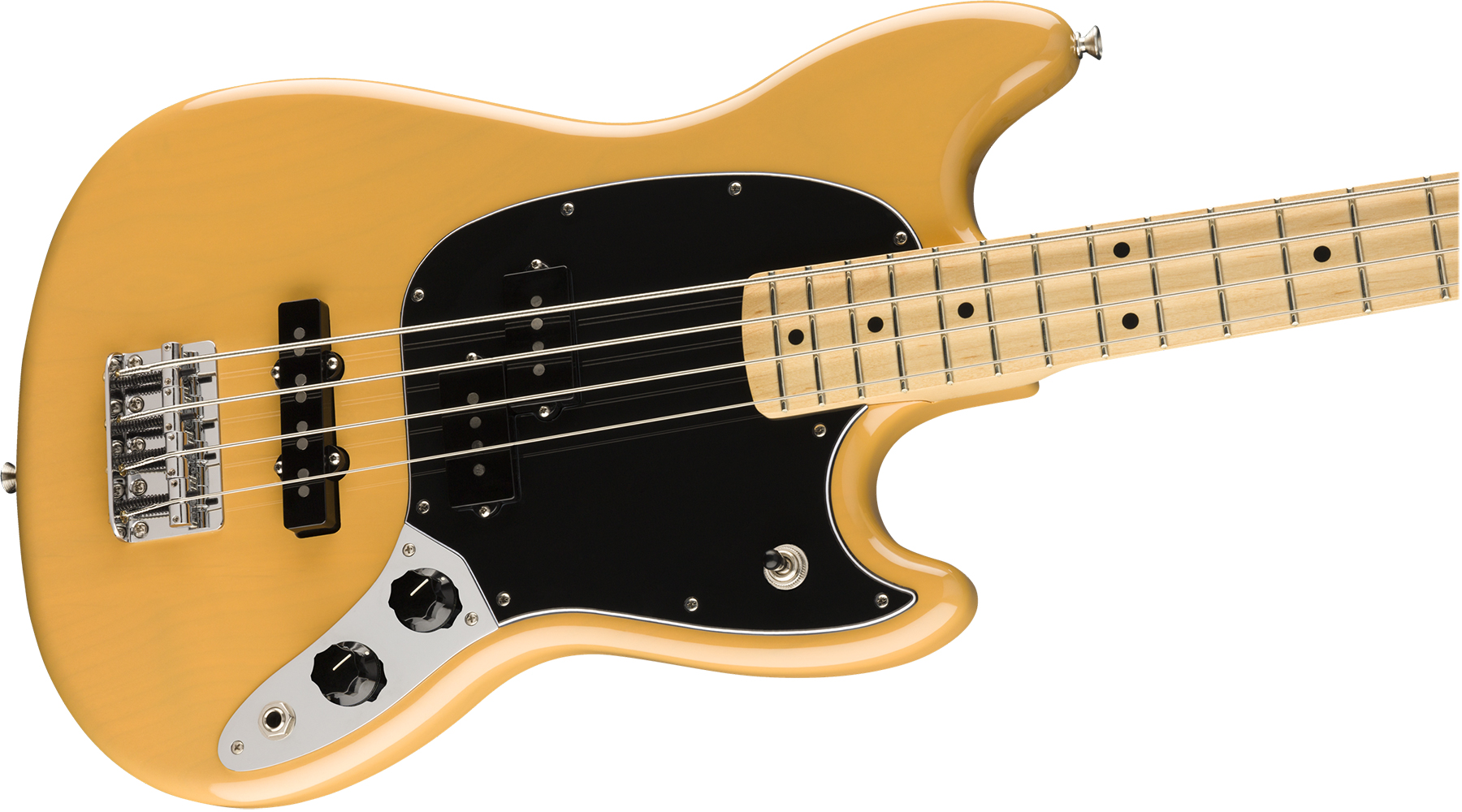 Fender Mustang Bass Pj Player Ltd Mex Mn - Butterscotch Blonde - Electric bass for kids - Variation 2