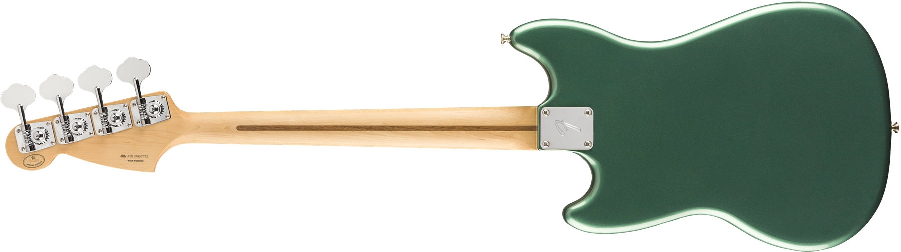 Fender Mustang Bass Pj Player Ltd Mex Pf - Sherwood Green Metallic - Electric bass for kids - Variation 1