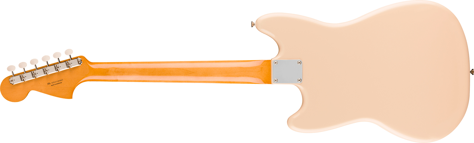 Fender Mustang Mid 60s Vintera 3 Mex Shsc 2s Trem Rw - Olympic White - Retro rock electric guitar - Variation 1