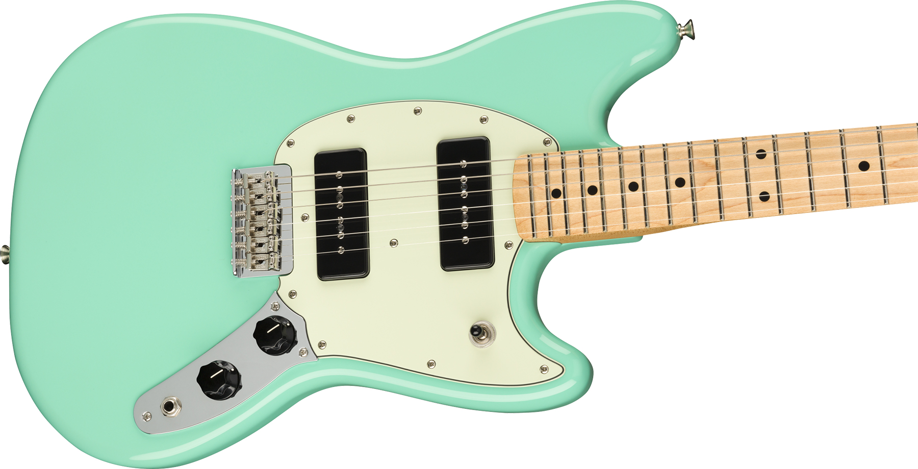 Fender Mustang Player 90 Mex Ht 2p90 Mn - Seafoam Green - Retro rock electric guitar - Variation 2
