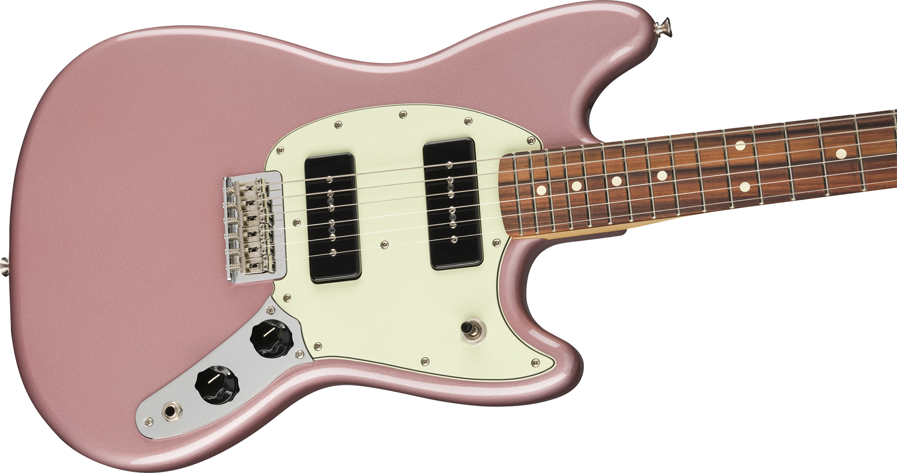 Fender Mustang Player 90 Mex Ht 2p90 Pf - Burgundy Mist Metallic - Retro rock electric guitar - Variation 2