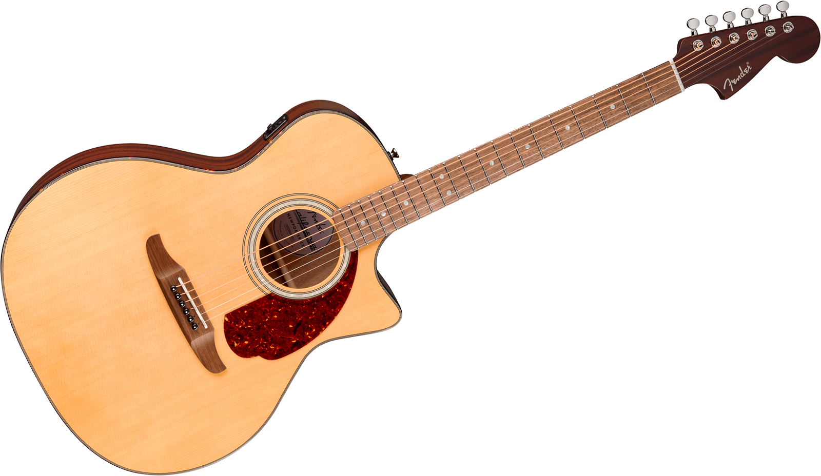 Fender Newporter Deluxe Ce California Auditorium Cw Epicea Acajou Wal - Natural - Folk guitar - Variation 1