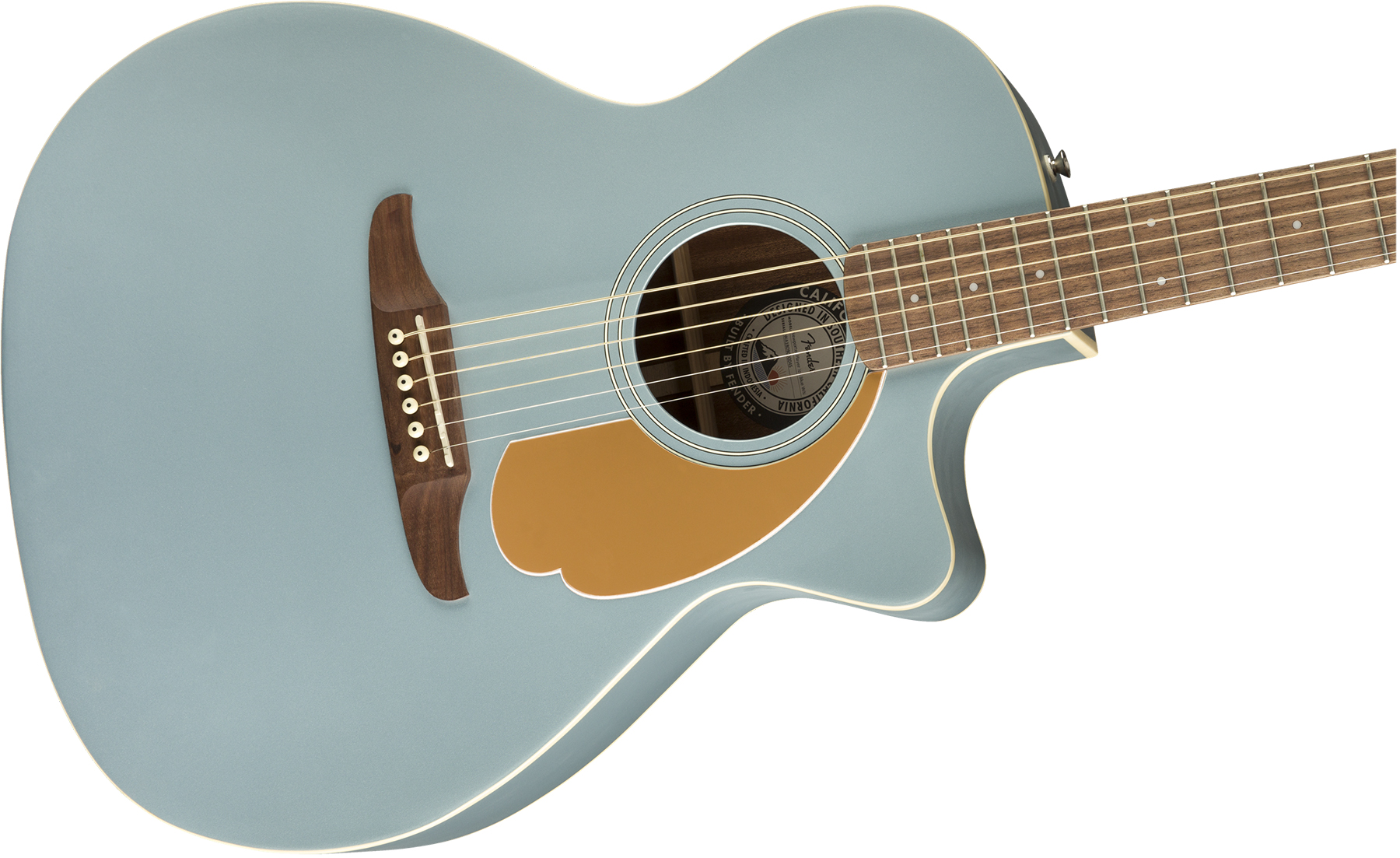 Fender Newporter Player Auditorium Cw Epicea Acajou Wal - Ice Blue Satin - Electro acoustic guitar - Variation 2
