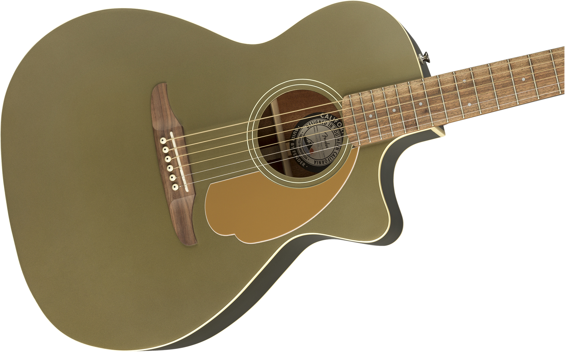 Fender Newporter Player Auditorium Cw Epicea Acajou Wal - Olive Satin - Electro acoustic guitar - Variation 2