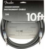 Ombré Instrument Cable, Straight/Straight, 10ft - Silver Smoke