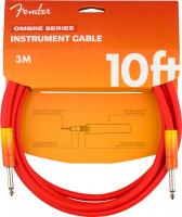 Ombré Instrument Cable, Straight/Straight, 10ft - Tequila Sunrise