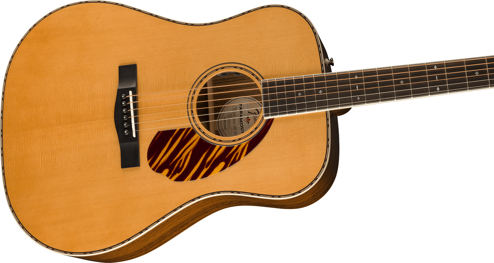 Fender Pd-220e Paramount Fsr Ltd Dreadnought Epicea Ovangkol Ova - Aged Natural - Electro acoustic guitar - Variation 2