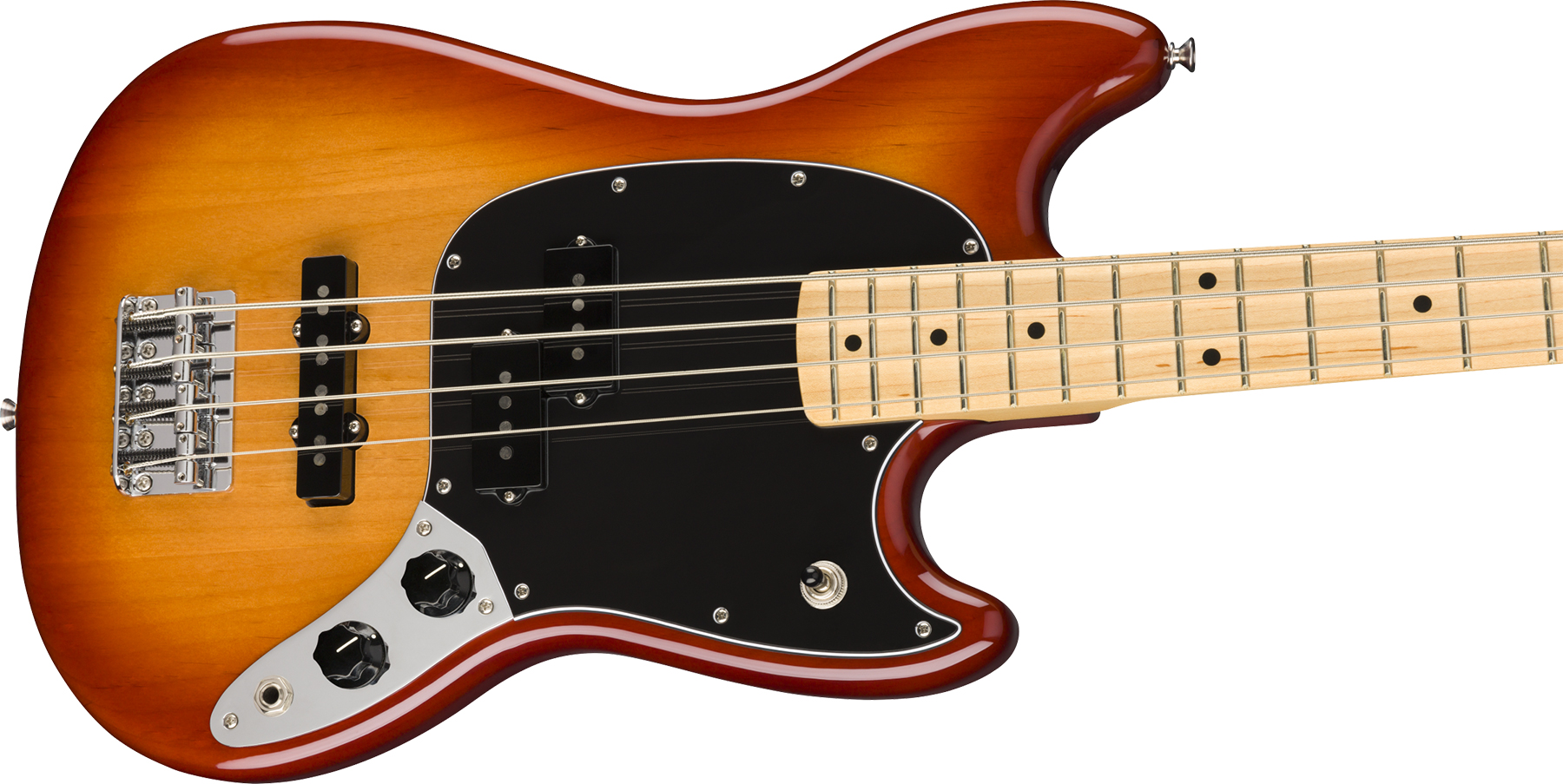Fender Player Mustang Bass Mex Pj Mn - Sienna Sunburst - Electric bass for kids - Variation 2