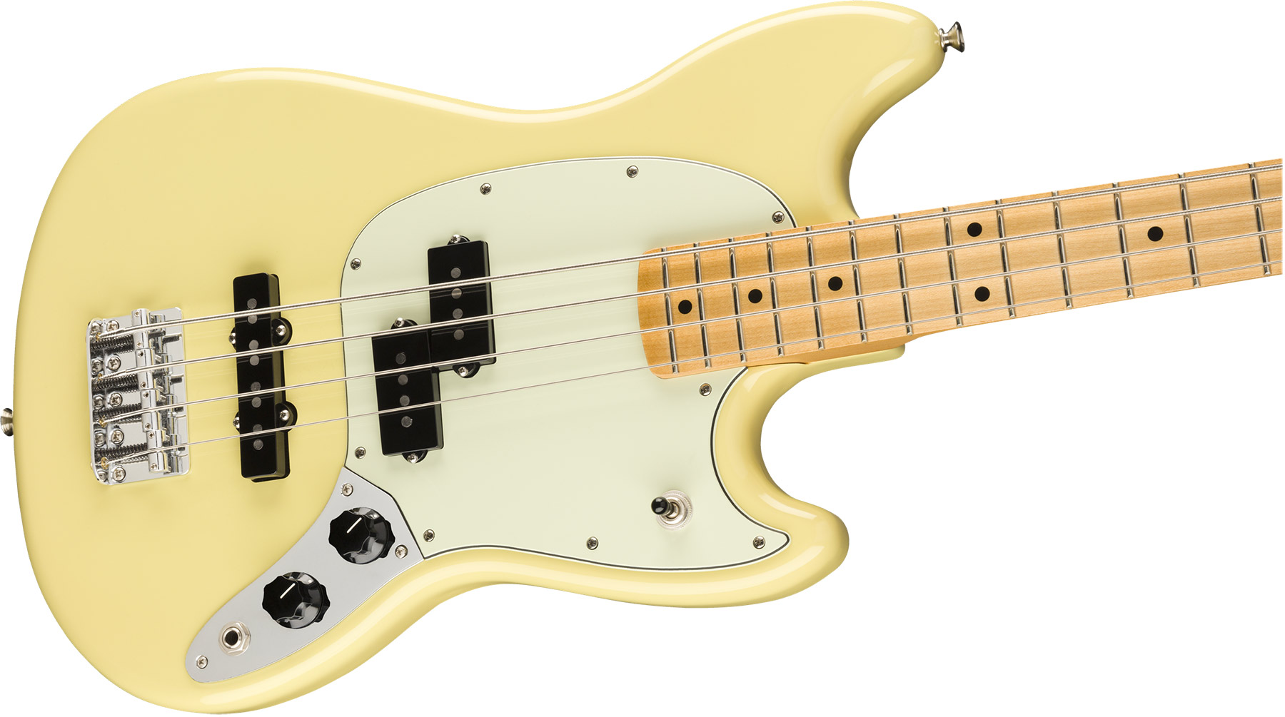Fender Player Mustang Bass Pj Ltd Mex Mn - Canary - Solid body electric bass - Variation 2