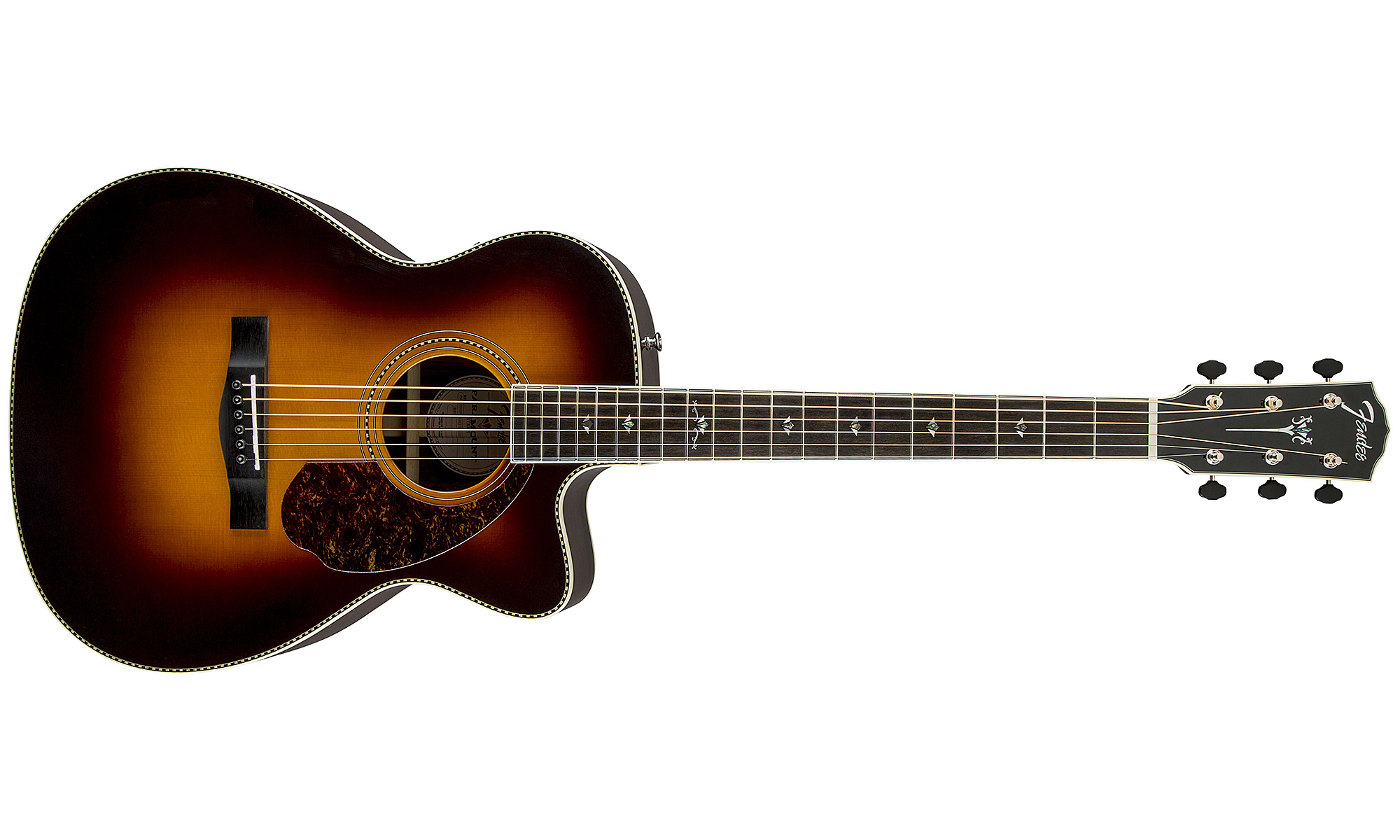 Fender Pm-3 Deluxe Paramount Triple 0 - Vintage Sunburst - Acoustic guitar & electro - Variation 1
