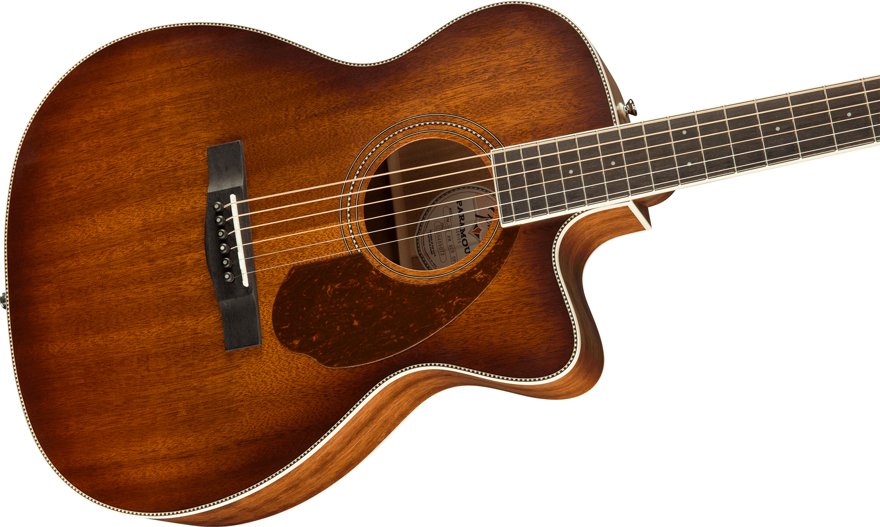 Fender Pm-3ce Triple-0 All-mahogany Paramount 000 Cw Tout Acajou Ova +etui - Aged Cognac Burst - Electro acoustic guitar - Variation 2