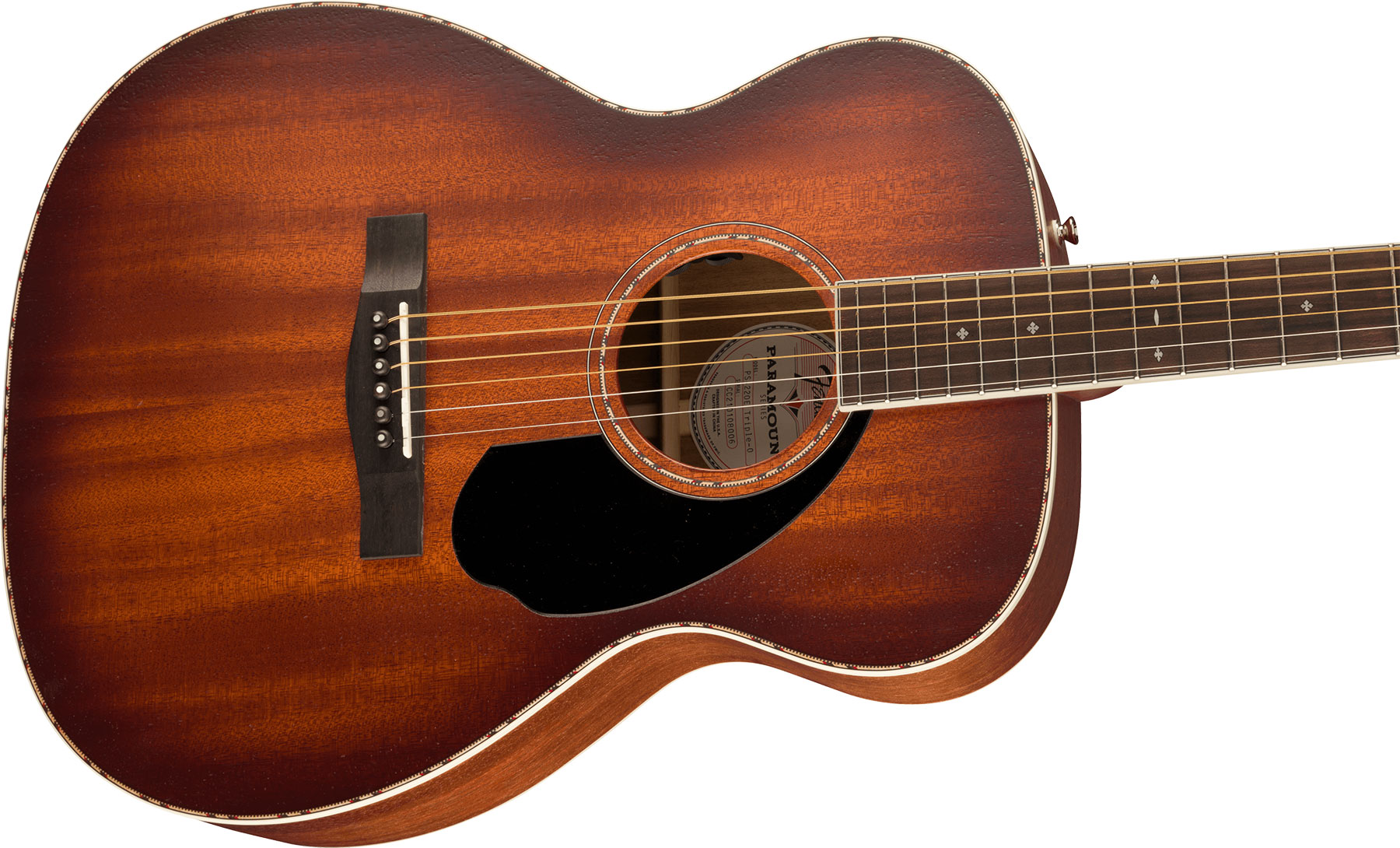 Fender Po-220e All Mahogany Paramount Orchestra Model Om Tout Acajou Ova - Aged Cognac Burst - Electro acoustic guitar - Variation 2