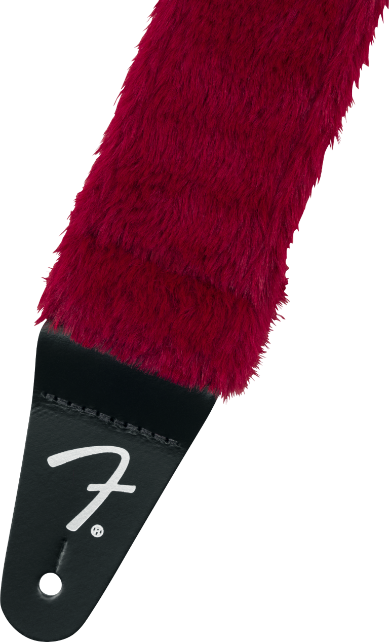 Fender Poodle Plush Strap Red - Guitar strap - Variation 1