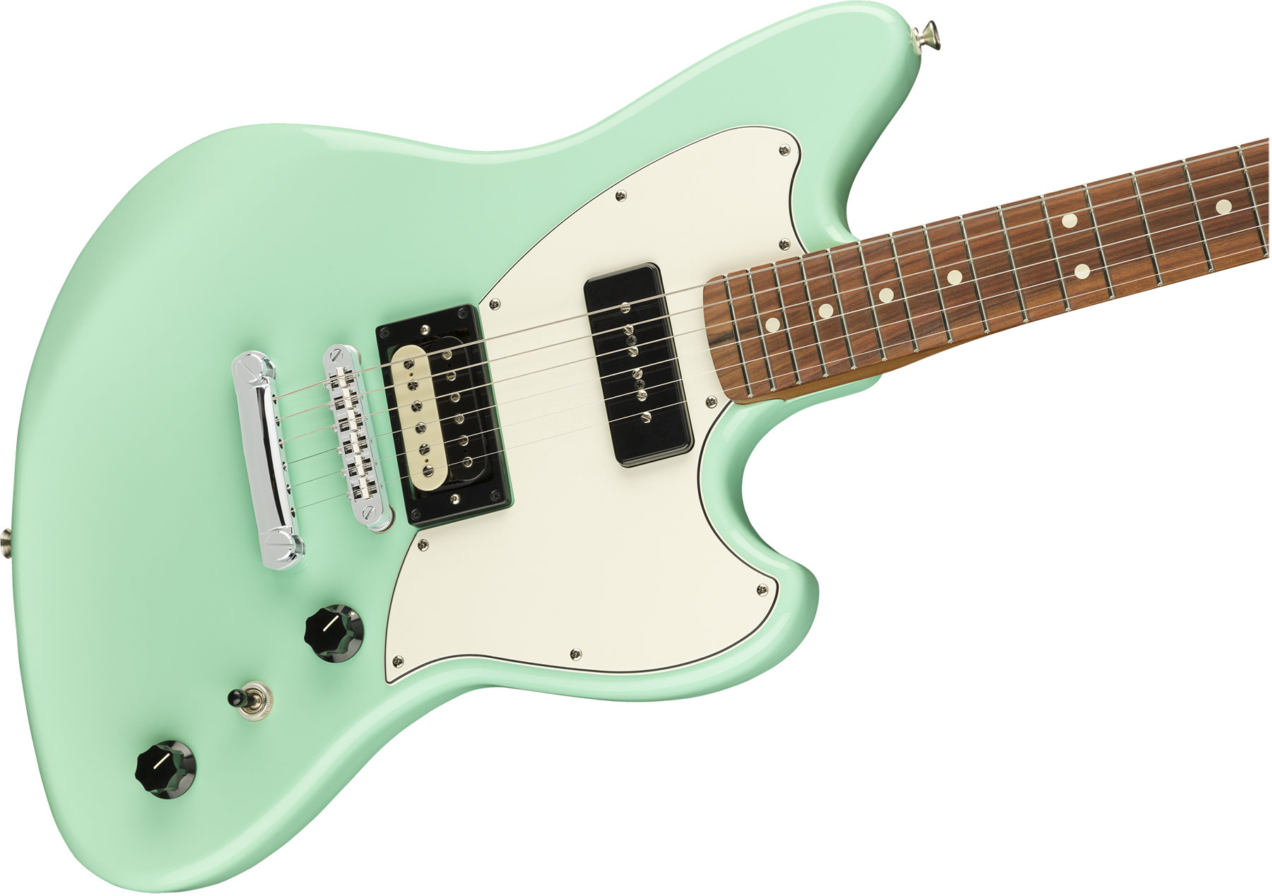 Fender Powercaster Alternate Reality Ltd Hp90 Ht Pf - Surf Green - Retro rock electric guitar - Variation 3