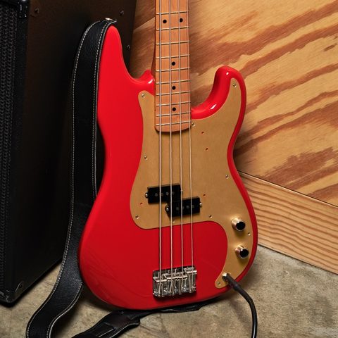 Fender Precision Bass 50s Vintera Vintage Mex Mn - Dakota Red - Solid body electric bass - Variation 5