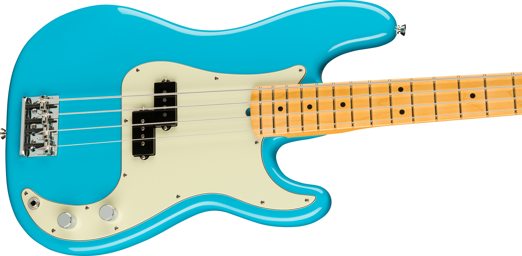 Fender Precision Bass American Professional Ii Usa Mn - Miami Blue - Solid body electric bass - Variation 2