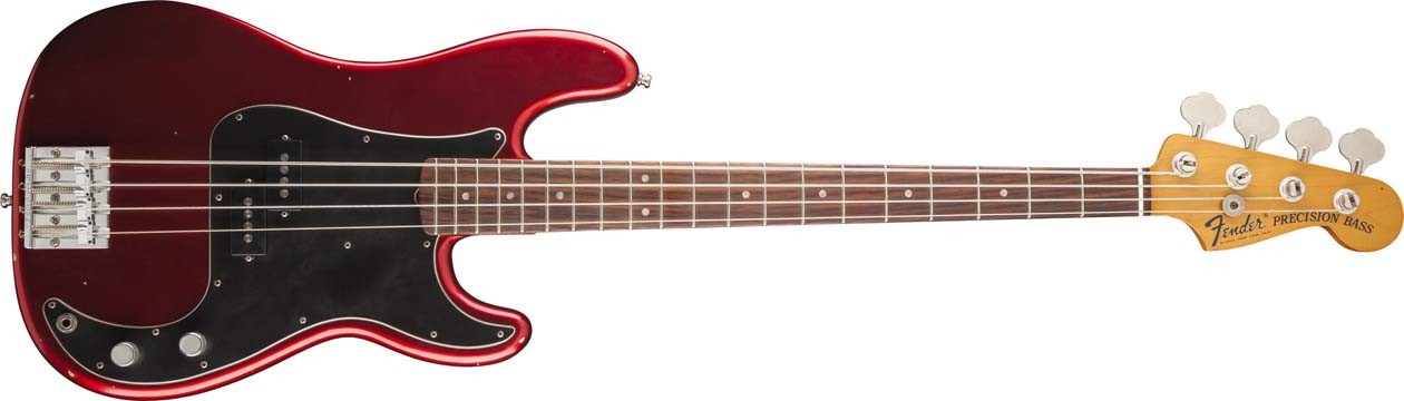 Fender Precision Bass Mexican Artist Nate Mendel 2012 Rw Candy Apple Red - Solid body electric bass - Variation 1