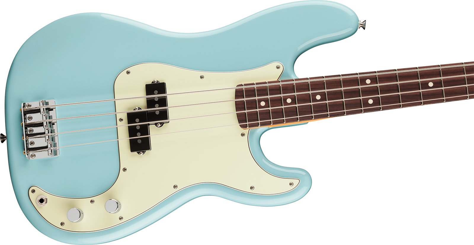 Fender Precision Bass Player Ii 75th Ann. Mex Ht 2s Rw - Daphne Blue - Solid body electric bass - Variation 2