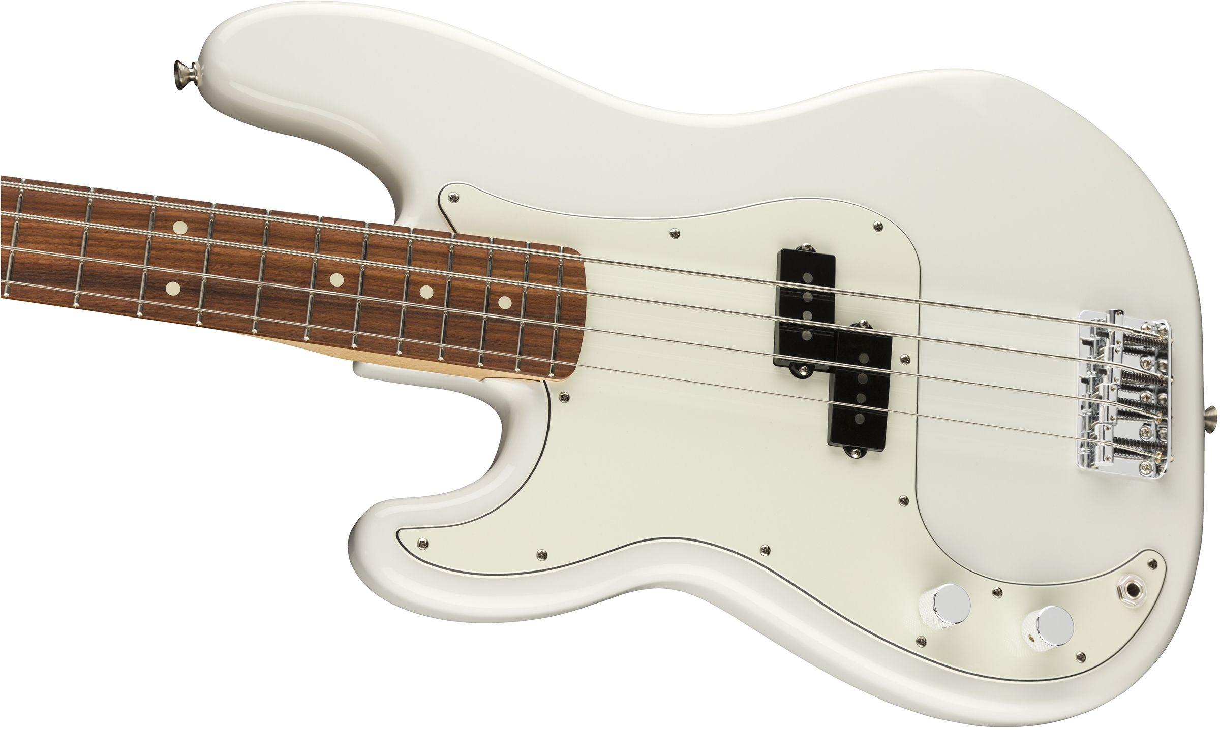 Fender Precision Bass Player Lh Gaucher Mex Pf - Polar White - Solid body electric bass - Variation 3