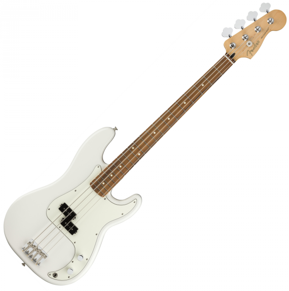 Solid body electric bass Fender Player Precision Bass (MEX, PF) - polar white