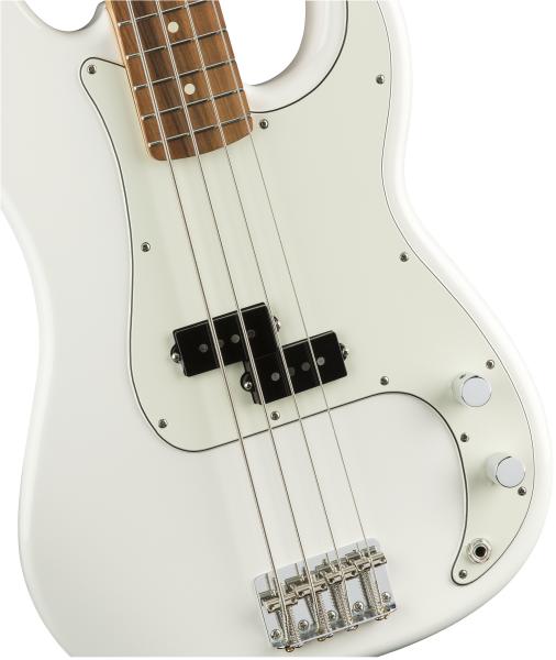 Solid body electric bass Fender Player Precision Bass (MEX, PF) - polar white
