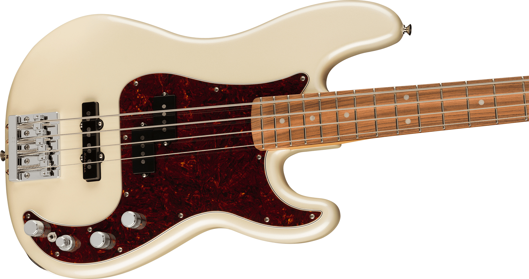 Fender Precision Bass Player Plus Mex Active Pf - Olympic Pearl - Solid body electric bass - Variation 2