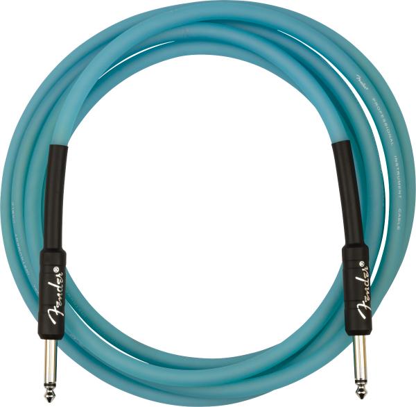 Cable Fender Pro Glow In The Dark Instrument Cable, 10ft, Straight/Straight - Blue