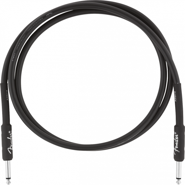Cable Fender Professional Series Instrument Cable, Straight/Straight, 5ft - Black