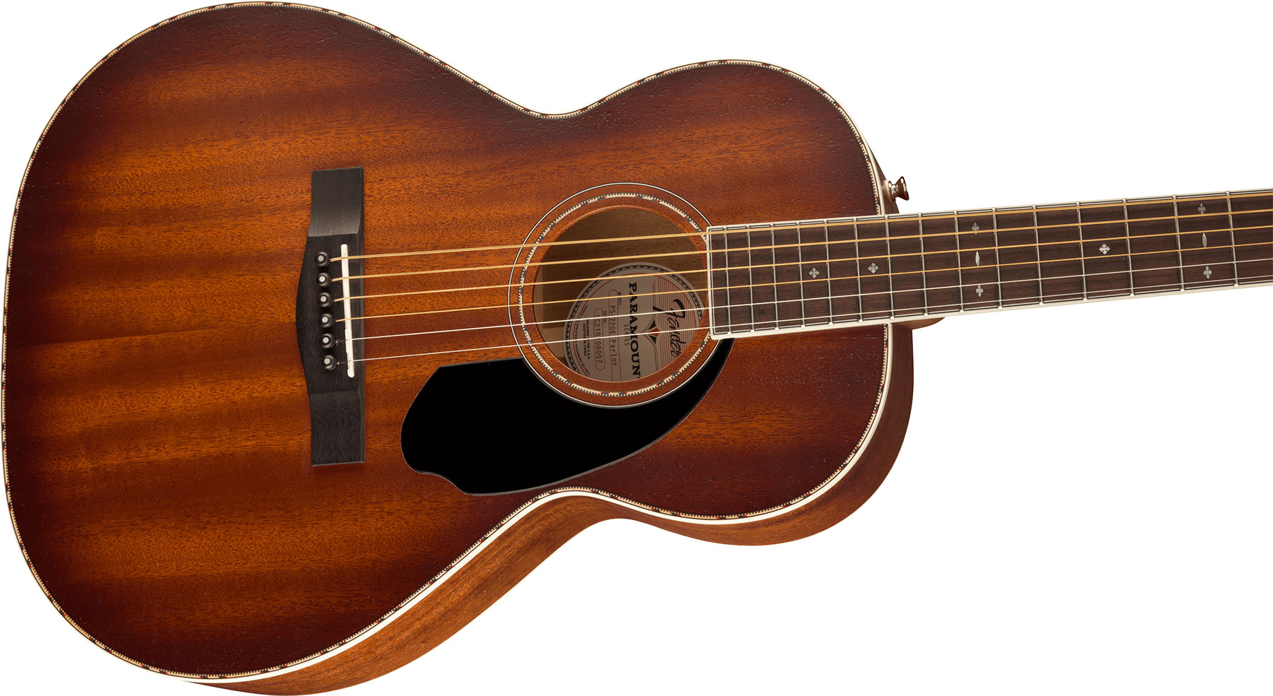 Fender Ps-220e Paramount All Mahogany Parlor Tout Acajou Ova - Aged Cognac Burst - Electro acoustic guitar - Variation 2