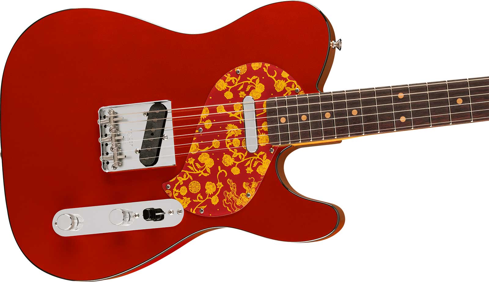 Fender Rafael Saadiq Tele Ltd Signature Usa 2s Ht Rw - Dark Metallic Red - Signature electric guitar - Variation 2
